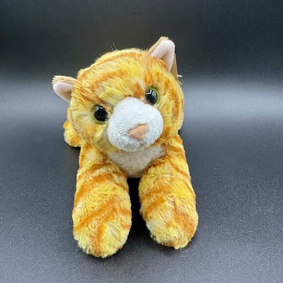 Hally 8" Orange Tabby Cat Douglas Cuddle Toy Striped Stuffed Animal Plush - Picture 1 of 6
